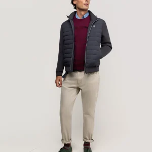 Cazadora Acolchada Mangas Neopreno Gris Antracita