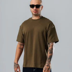 Camiseta Relaxed Fit Basico Verde Militar