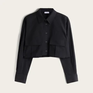 Camisa Crop Bolsillos
